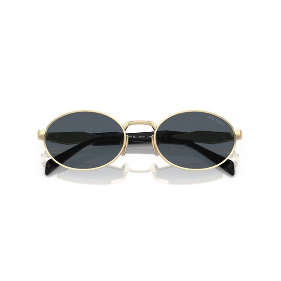 Prada Sunglasses Sunnies PR 65ZS ZVN09T Pale gold 55-20-140 Metal Front main image 7